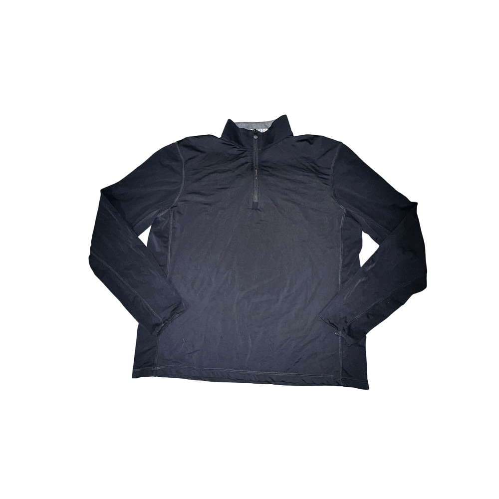 Greyson Clothiers Mens Black Quarter Zip Pullover Performance Golf Shirt Size M